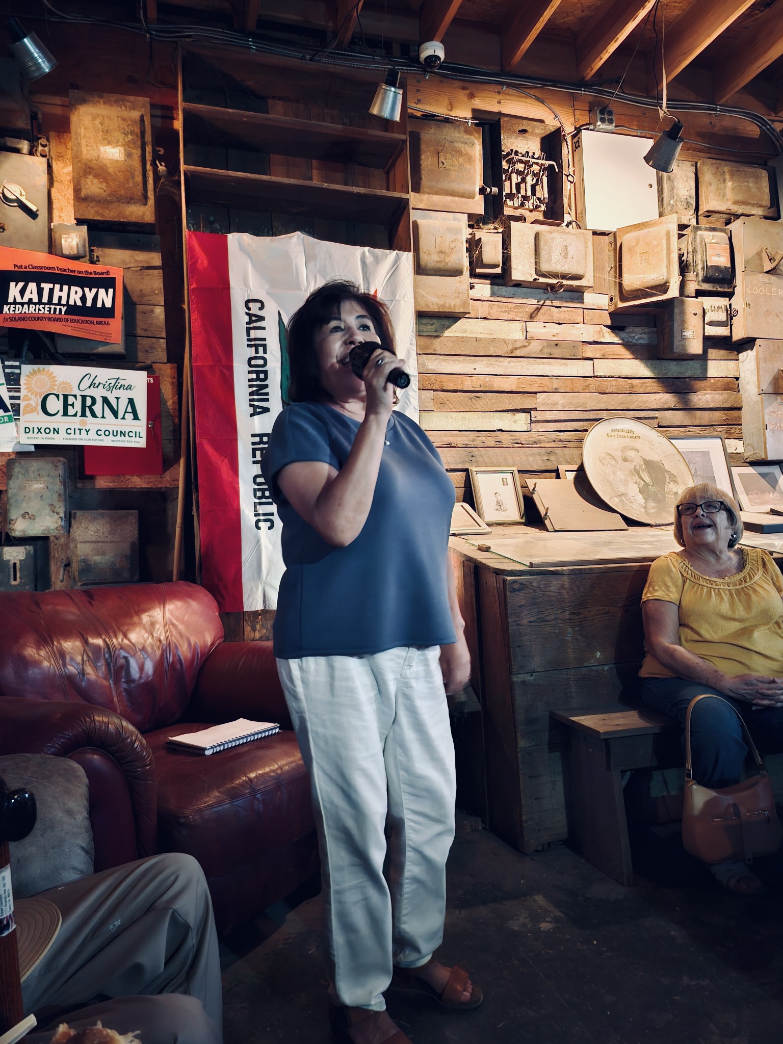 Christina giving a talk.